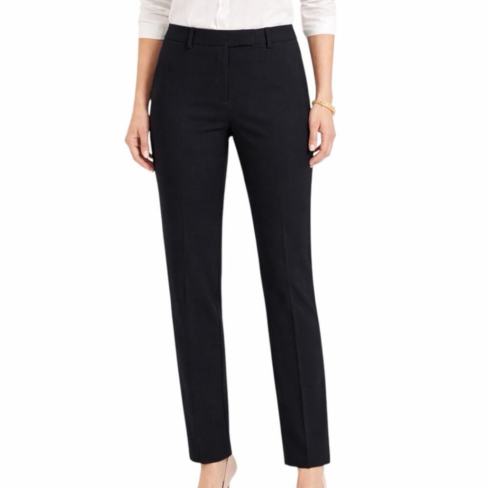 Talbots High Waist Straight Leg Black Pants Full Length New Women’s Size 2